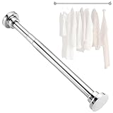 MIGABER つっぱり棒 「穴あけ不要」突っ張り棒 強力 ステンレス製 長さ調節可能な伸縮棒 クローゼット内衣類収納 カーテンレール 洗濯物干し ものほしざお 室内物干し 耐荷重30KGまで 梅雨期間/冬物の干しに対策 (80～145ｃｍ)