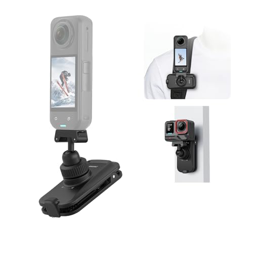 BRDRC Magnetic Backpack Mount for Insta360 X5 Ace Pro 2 Quick Release Magnet Mount Bag Strap Anti-Slip Shoulder Clip Belt for Insta 360 X5 X4 Air Ace Pro 2 Accessories