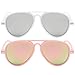 OWL Kids Sunglasses Aviator Set of 2 White & Pink for Toddler Boys Girls Party Pack Fashionable UV400 protection from the sun