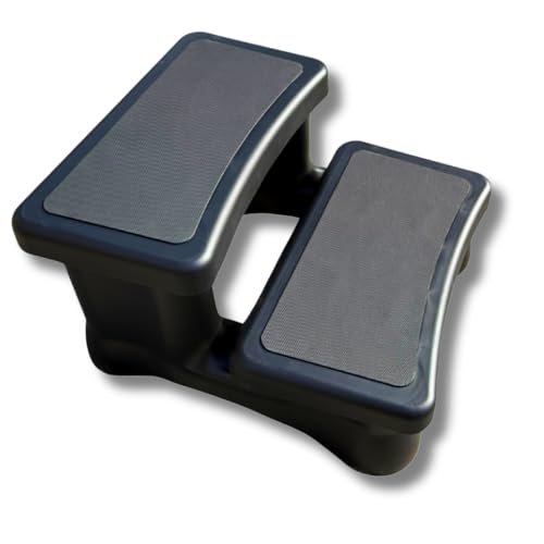 Seatherny 2-Step Hot Tub Steps – Non-Slip Spa Stairs for Inflatable Hot Tubs, Portable Spas, Swim Spas & Above-Ground Pools | Weather-Resistant & Easy Assembly