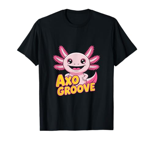 AXO Groove Felice Axolotl Carino Cartoon Art Maglietta