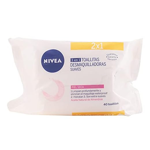 NIVEA Toallitas Desmaquilladoras Suaves en pack de 4 (4 x 40 ud), toallitas desmaquillantes para piel seca y sensible, toallitas húmedas para rostro, ojos y cuello