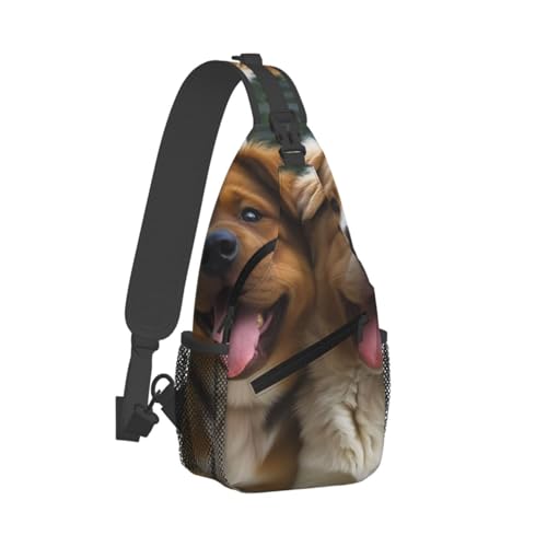 Bolso cruzado deportivo para hombre y mujer negro miniatura 2