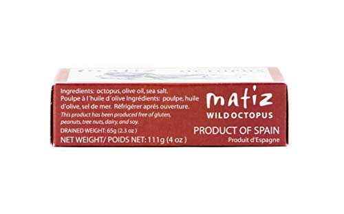 Matiz Espana Pulpo Wild Spanish Octopus in Olive Oil 4.0 Oz (5 Pack)