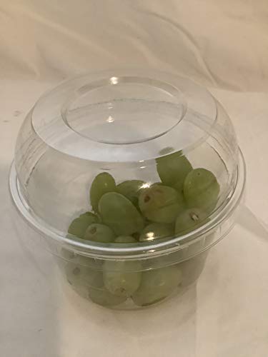 32oz Clear PET Round Deli Container with dome lids | 360-Degree Seal, Leak-Resistant | Recyclable,BPA Free | Case Count 200 (32oz deli container/dome lids)