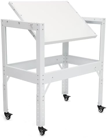 Flip Top Benchtop Machine Table – 24.8"x20" Work Surface, Holds 400 Lbs, Adjustable Height, For Two Tools