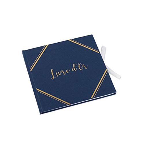 artifêtes Livre d'or Liserai Bleu et Or 21 cm