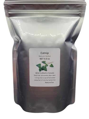 Catnip - Dried Nepeta cataria Loose Leaf/Buds by Nature Tea (4 oz)