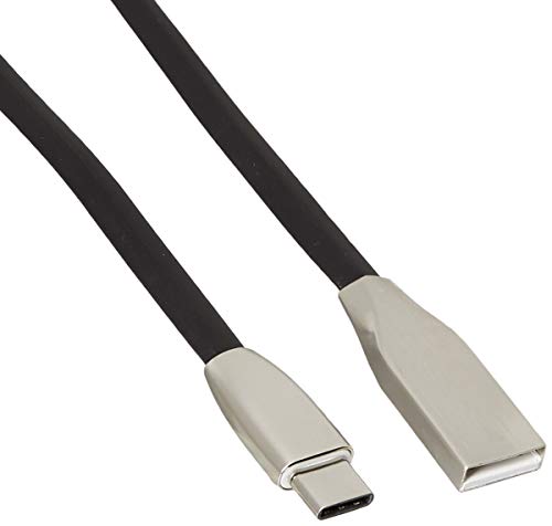 TecMac TM-ZINC-TYPEC-BLK Data Charger Cable - 3.3 Feet (1 Meter) - (Black)