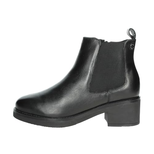 Bottines à talons bas en cuir pour femme IV9822319 001