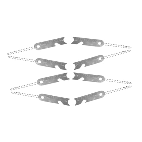SUPVOX 8Pcs Outdoor Fire Lighters Manganese Rod Scraper for Portable Multi Use Flint Stones with Chains Lightweight Durable Fire Starter Tools