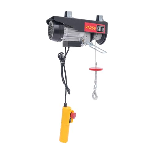 Image of Mini Electric Hoist | Electric Hoist with Cable Remote Control | 550W Aluminium Motor 250kg Capacity Dual Lifting Modes with Wired Remote Control Suitable for Use in Factories Workshops ﻿