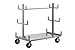 Little Giant BRT-3660-8PHBK Steel Portable Bar and Pipe Truck with 4 Swivel Casters and Wheel Brakes, 3600 lbs Load Capacity, 58" Height x 36" Width x 60" Length