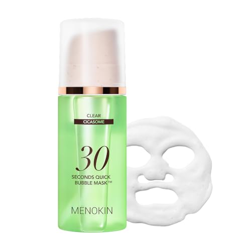 MENOKIN 30 Seconds Bubble Mask CLEAR, Cicasome Calming Face Mask 3.21 fl oz