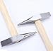 10.6 OZ Forged Steel Welding Hammer, 11.8 Inch Two Head with Wooden Handle for Crushing and Welding (small)