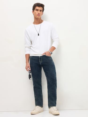 Image of Urbano Fashion Men's Regular Fit Heavy Washed Denim Jeans Stretchable