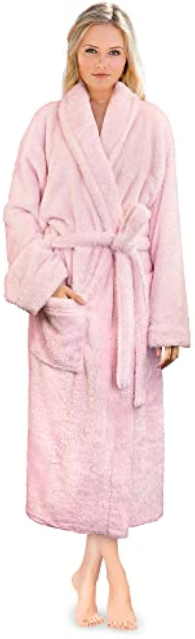 PAVILIA Premium Womens Plush Soft Robe Fluffy, Warm, Fleece Sherpa Shaggy Bathrobe