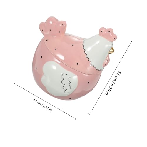 Pot en céramique poule et boîte à bijoux pour rangement créatif d'accessoires de mode et petits objets