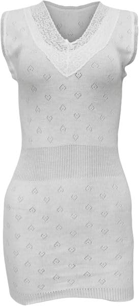 Women’s Thermal Innerwear – Built-Up Spancer, Long Vest, Round Neck Plain, V-Neck Lace 4 Colors (Black, White, Baby Pink, Cream)