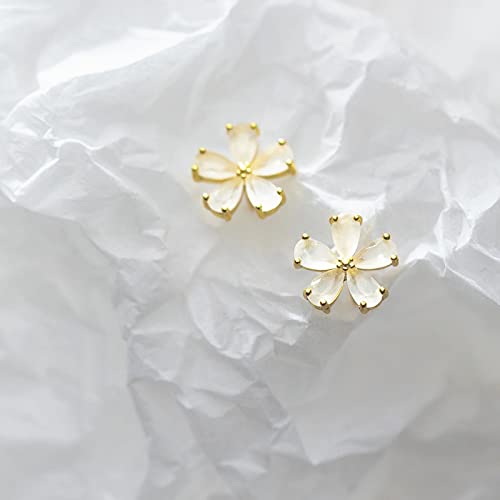 AXELUNA Orecchini A Goccia Fiore Di Ciliegio In Argento Sterling 925 Con Smalto - Regalo Per Donna, Madre, Moglie