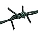 vidaXL Barbed Wire Green 328.08 ft Hot-dip Galvanized Steel, Industrial Barbed Wire Roll, Tough Steel Fence, Outdoor Security, Perfect for Secure Areas