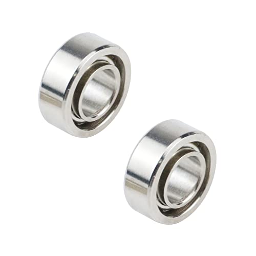 Image of Antrader Chrome Steel R188 Fidget Spinner Bearing High Speed Deep Groove Ball Bearing 1 /4 inch x 1 /2 inch x 3 /16 inch Pack of 2