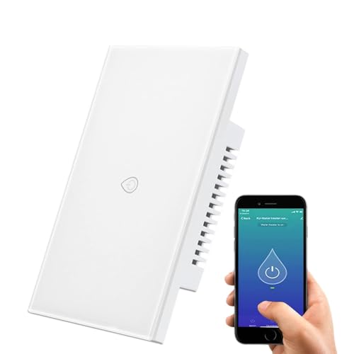 Interruttore Smart WiFi Scaldabagno 20A, Interruttore Touch Caldaia WiFi con Statistiche di Monitoraggio Energetico, Telecomando/Timer, Compatibile con Google Home e Alexa (WiFi-1 pack)