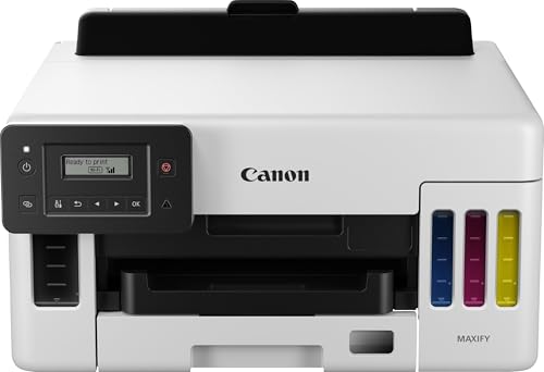 Canon MAXIFY GX5150, Imprimante à jet d'encre, Wi-Fi/Ethernet/USB, Réservoir Rechargeable, Impression recto verso automatique, LCD, 15,5 ipm Couleur, 24 ipm Blanc et Noir