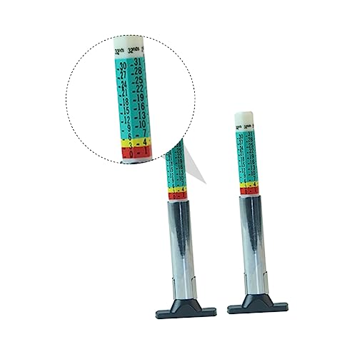 CHILDWEET Universal Tire Tread Depth Gauge 2pcs Set Car Depth Ruler Tester Automotive Gauge for Car Tires