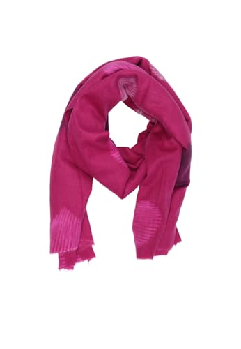 QUEEN HELENA Warmer Gemusterte Winterschal Loop-Schal für Damen SC210 fuchsia, Einheitsgröße