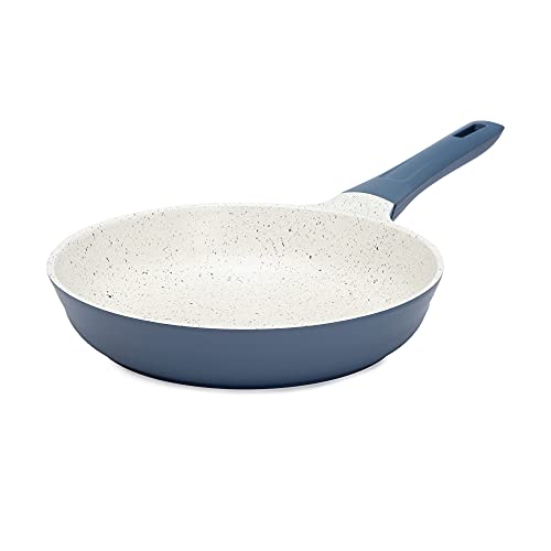 Ecolution Farmhouse Aluminiumguss, langlebige Antihaftbeschichtung, gleichmäßige Erwärmung, spülmaschinenfest, weicher Griff, 24 cm, Blau Cover