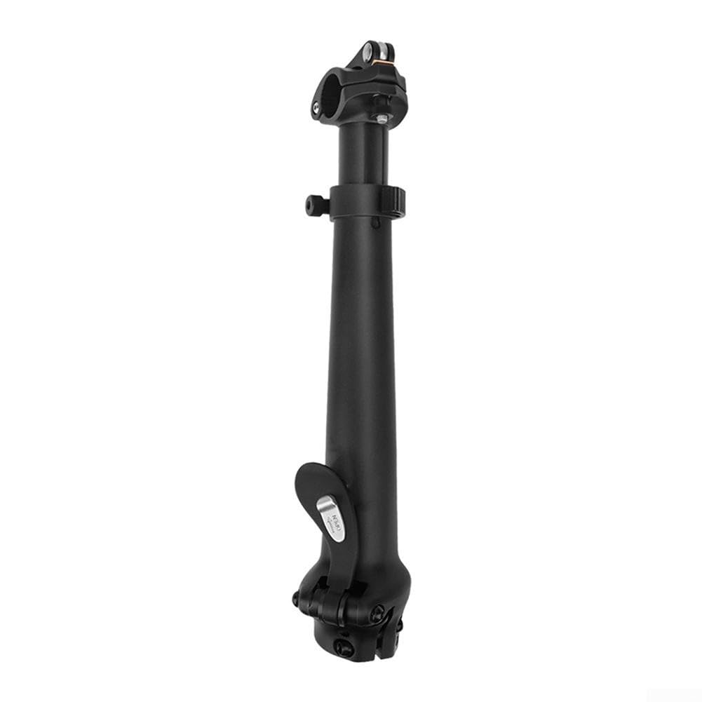 Folding Bike Stem 303mm-460mm Aluminum Alloy Lightweight Adjustable 25.4mm Handlebar 28.6mm Fork Quick Release Height Extension M23 M26 Screws Black For Folding Bikes Commuter Cycles(with M26 screw)
