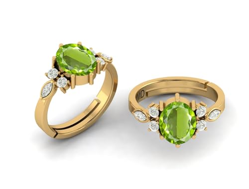 Image of LMDPRAJAPATIS 7.25 Ratti /6.25Carat Natural Certified Panchdhatu Gemstone Gold Plated Adjustable Ring For Men And Women