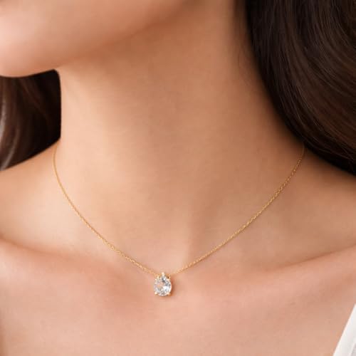 Image of RIDHVEE Anti-Tarnish Gold Plated Pendant Necklace for Women & Girls | Skin Friendly Lightweight Fashion Jewellery | Elegant Minimalist Chain Necklace & Gifting
