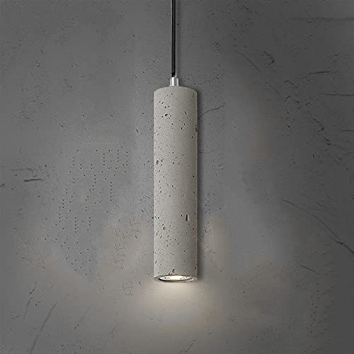 Lustre suspendu LED en béton au design minimaliste pour intérieur chic