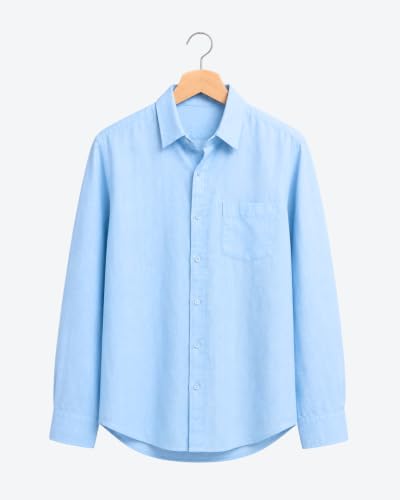 Image of Arvest Men's Solid Linen Casual Shirt | Regular Fit | Breathable | Full Sleeve