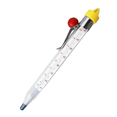 Alipis 1pezzi Termometro Per Zucchero e Sciroppo Con Clip Termometro Da Cucina Per Caramelle e Dolci Strumento Di Cottura Pratico e Preciso Materiale Resistente Per Pasticceria e Cucina