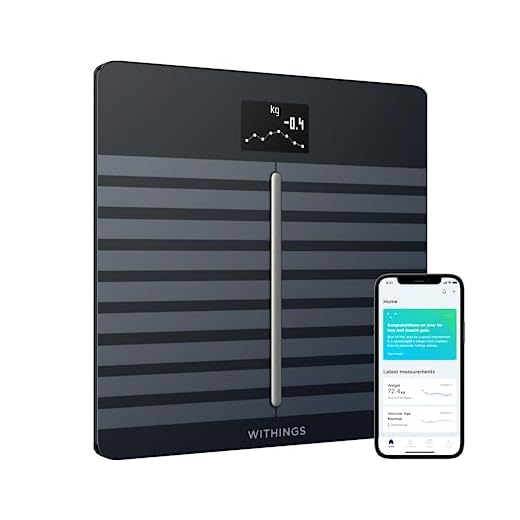 Withings Body Cardio Báscula inteligente con conexión Wi-Fi, composición corporal, frecuencia cardíaca, IMC, masa muscular, grasa y porcentaje de agua corporal, aplicación móvil por Bluetooth o Wi-Fi