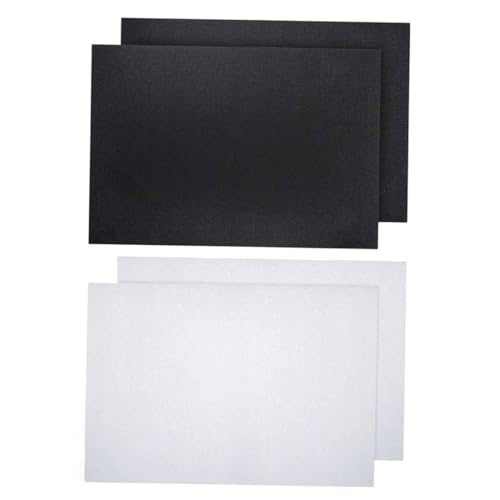 KONTONTY Cross-Stitch Fabric Set 4pcs Polyester Cotton Embroidery Fabrics for Needlework and Decor