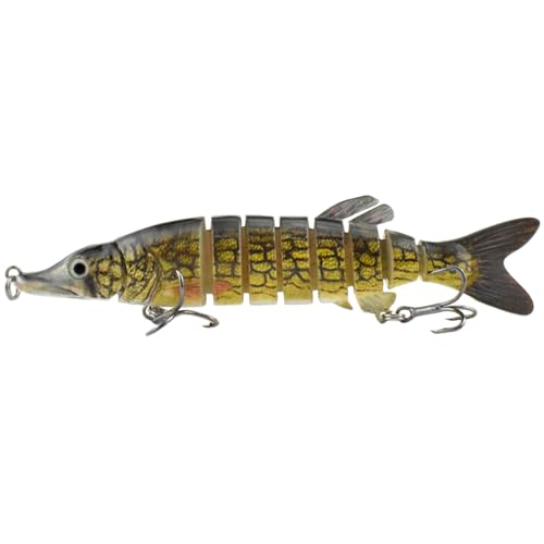 Qsvbeeqj 8 Section Artificial Hard Jointed Fishing Lures MultiJointed Swimbaits Fishing Swimbait Crankbaits