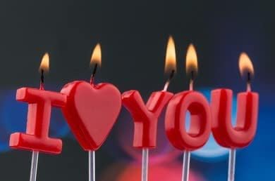 Winsome Decor I Love You Candle for Valentine Day, Anniversary & Roamntic Dinner (Pack of 1)