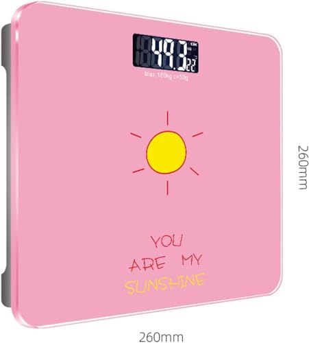 Báscula digital rosa pequeña para baño miniatura 2