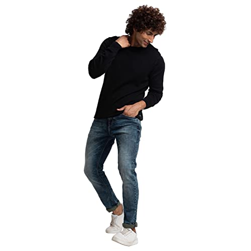 Image of Spykar Men's Kano Slim Fit Mid-Rise Jeans (Ankle Length)