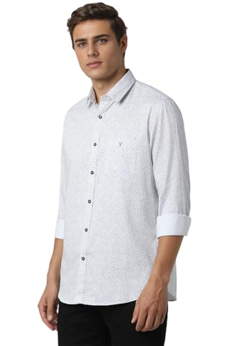 Image of Van Heusen Casual Printed Shirt for Men| Premium Cotton| Full Sleeves| Slim Fit |Breathable Fabric