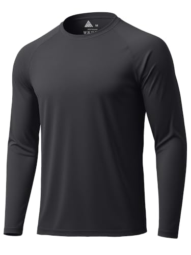 Image of ZITY 5 Pack Long Sleeve Shirts for Men UPF 50+ Sun Protection Fast Dry Lightweight Fishing Swim Rash Guard Workout Shirt