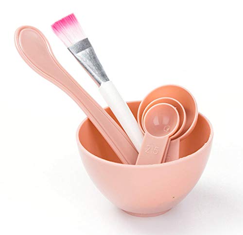 WOIWO DIY Beauty Mask Bowl Set Makeup Four-Piece Kit (pink) image 2