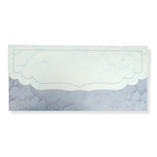 Image of Fonsie cash shagun fancy design envelopes pack of 75 for gifting money on wedding gift, baby shower, shagun, family gatherings(Floral, Blue).