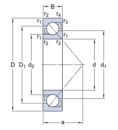 Roulement à contact oblique 7210BM résistant pour éliminer le jeu mécanique - 6