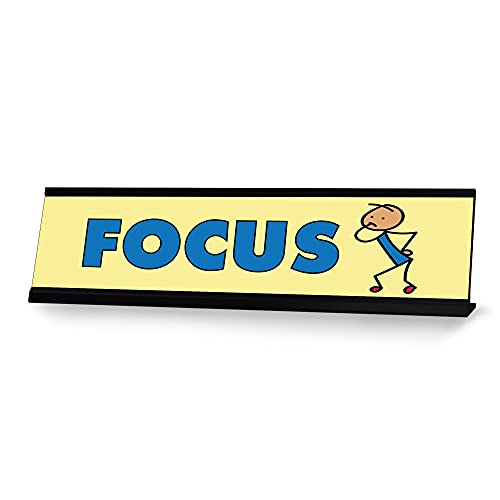 Focus Stick, People Desk Sign, Novelty Nameplate (2 x 8")