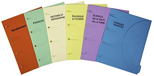 Smartfolder Pack des 6 thèmes Scolaire - Pochette de Rangement - format A4 Cover